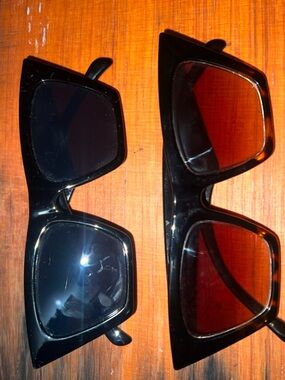 Cat-Eye Black and Tortoise Sunglasses - Pair